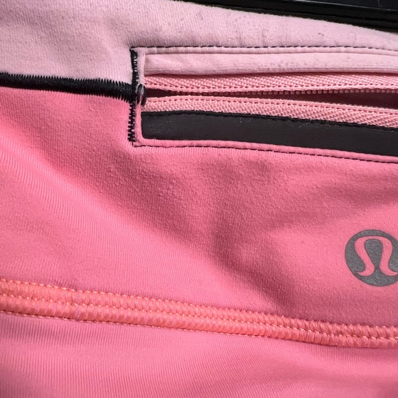 Lululemon Women's Run Pace Mesh Tight in Pop Orange Bleach Coral | Size 10 - Picture 5 of 7